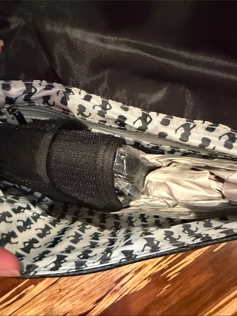 Damsel In Defense Quilted Black Clutch Wristlet